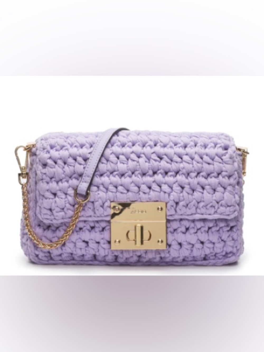 ALDO Crochetta Crossbody Bag in Lavender and Gold